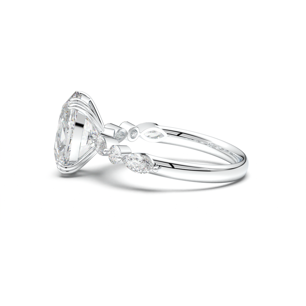 Oval Mixed-Shape Engagement Ring
