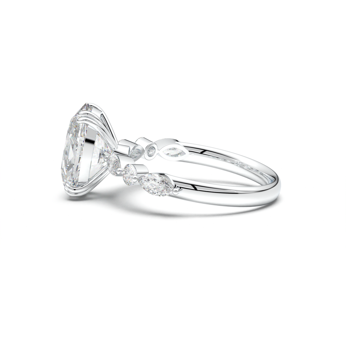 Oval Mixed-Shape Engagement Ring