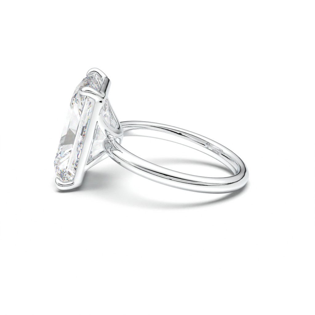 Radiant Solitaire Horseshoe Setting Engagement Ring