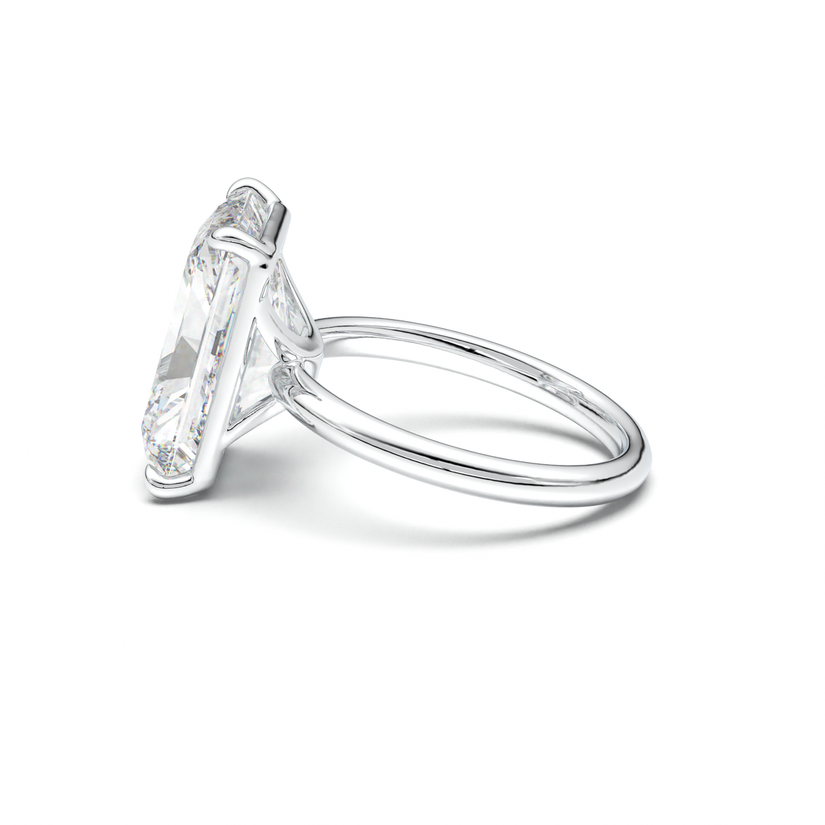 Radiant Solitaire Horseshoe Setting Engagement Ring