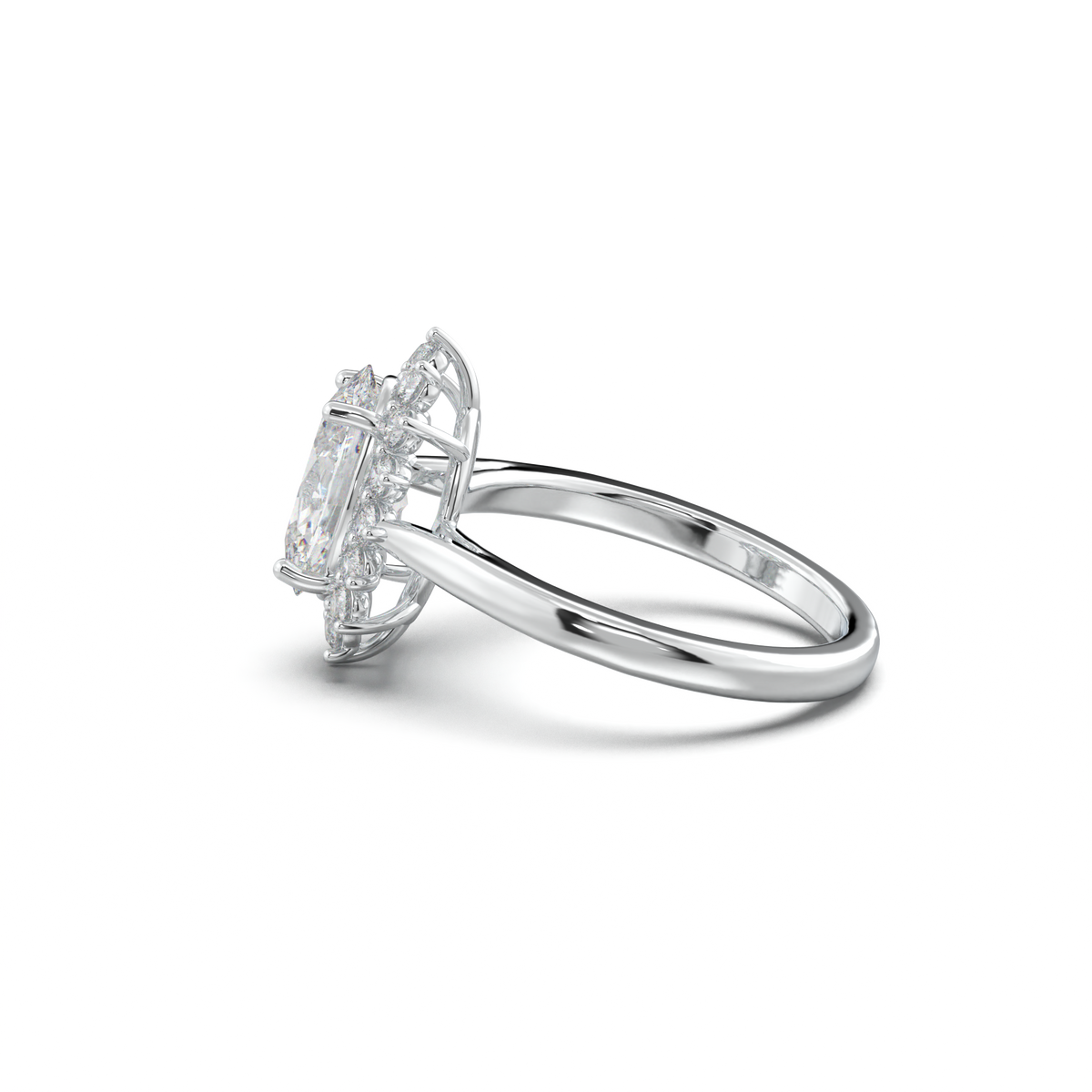 Oval Halo Engagement Ring
