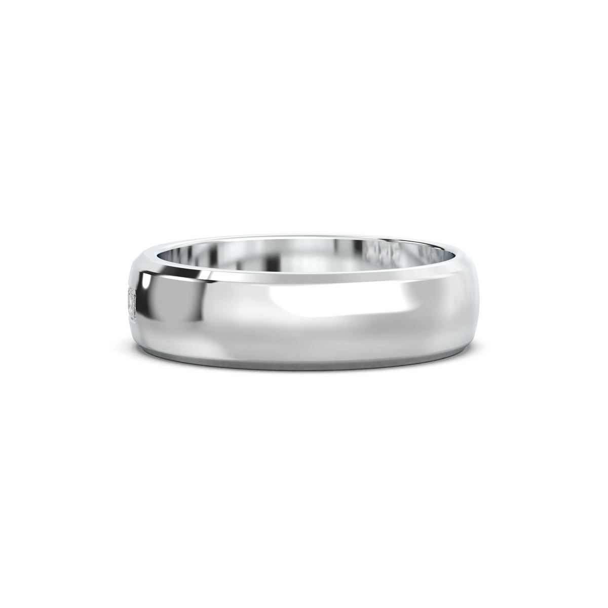 Three-Emerald Inlay Men's Band