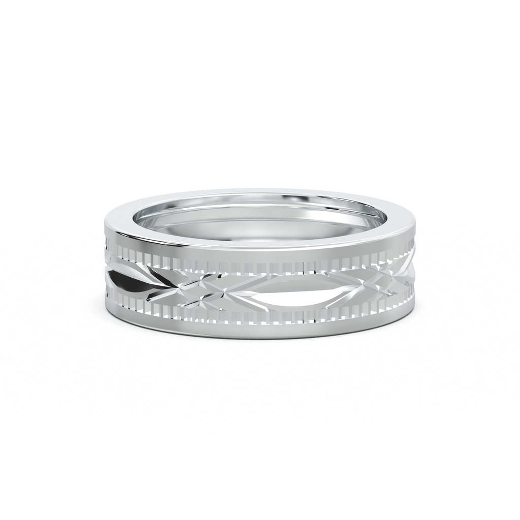 Engraved Geometric Men's Band