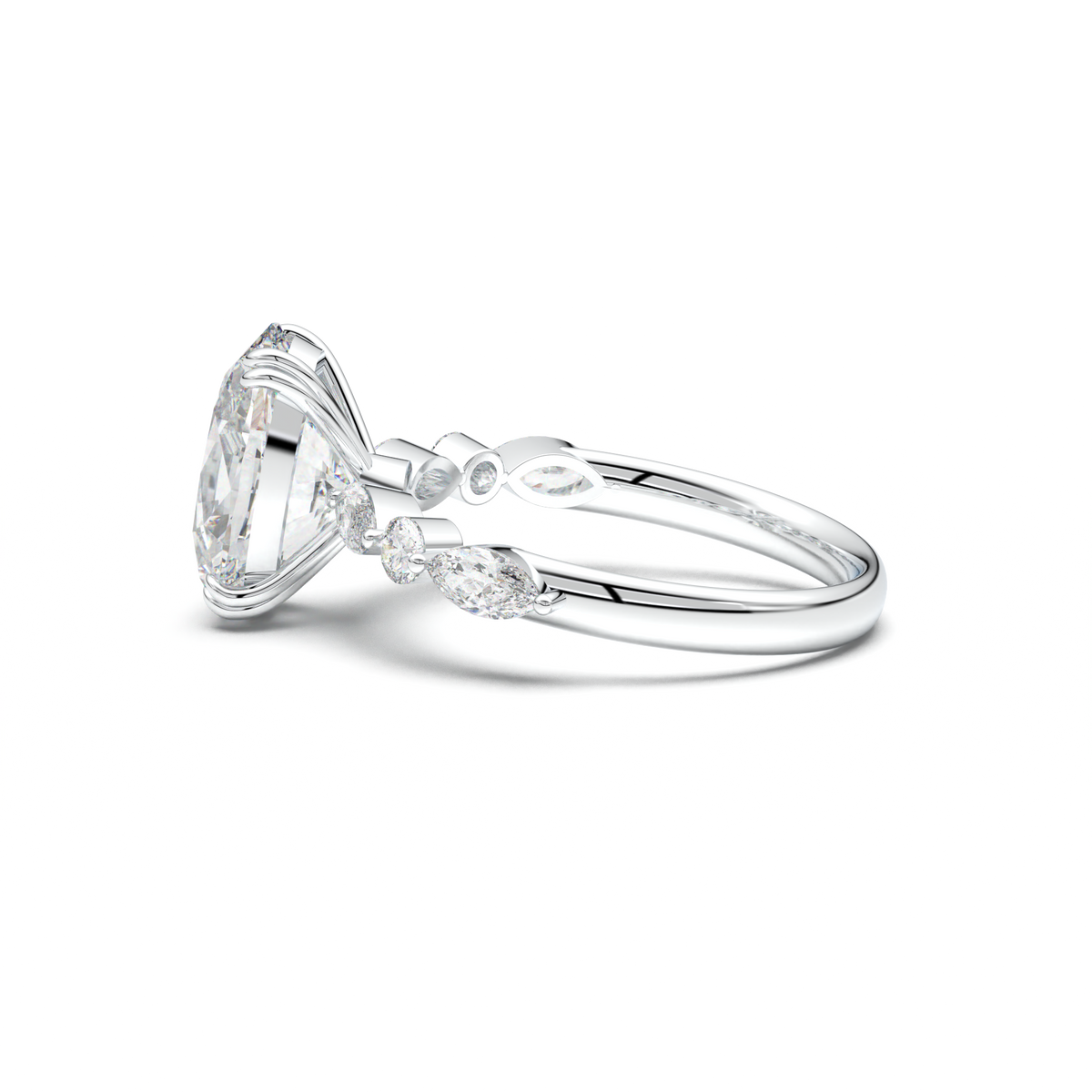 Oval Mixed-Shape Engagement Ring