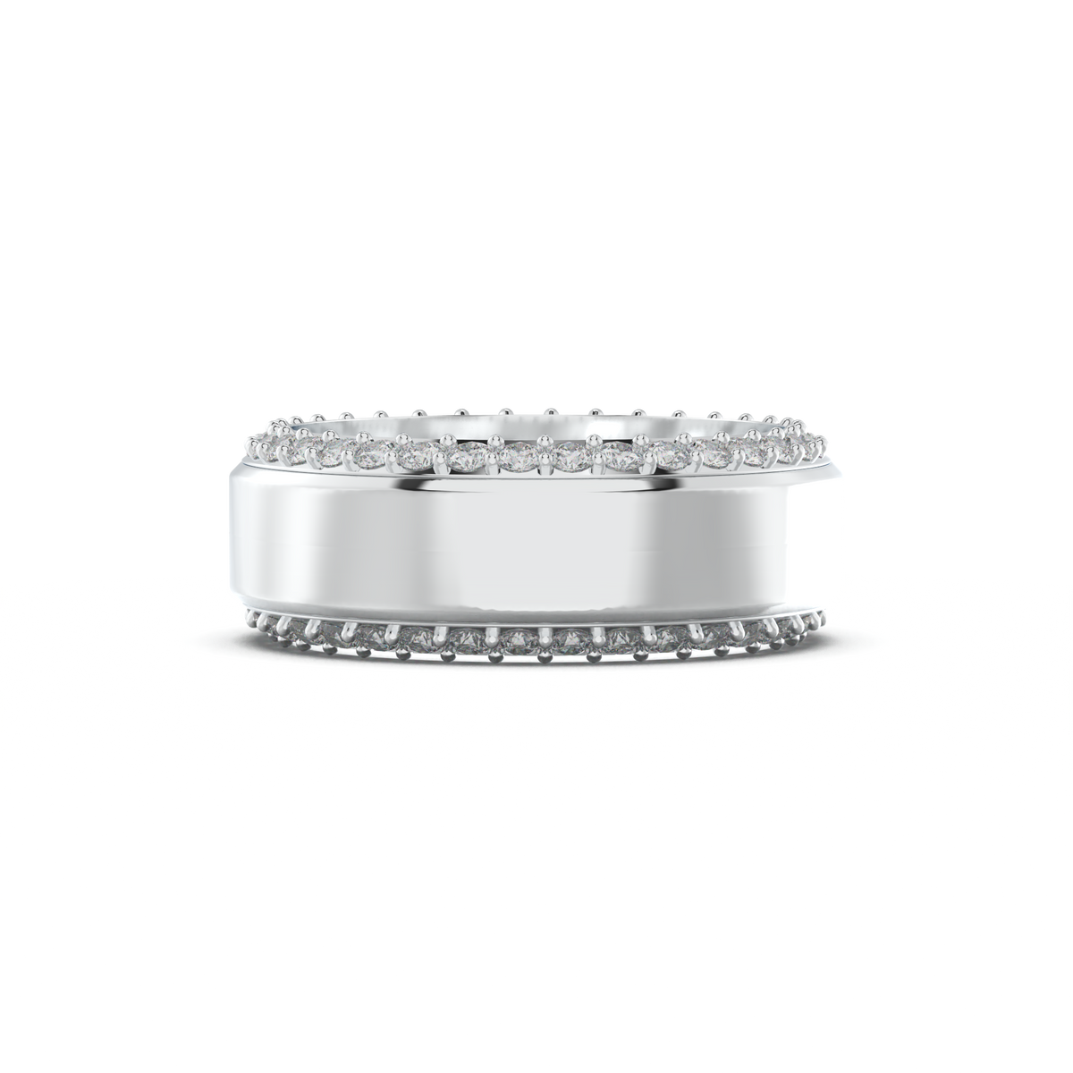 Double Pavé Edge Men's Band
