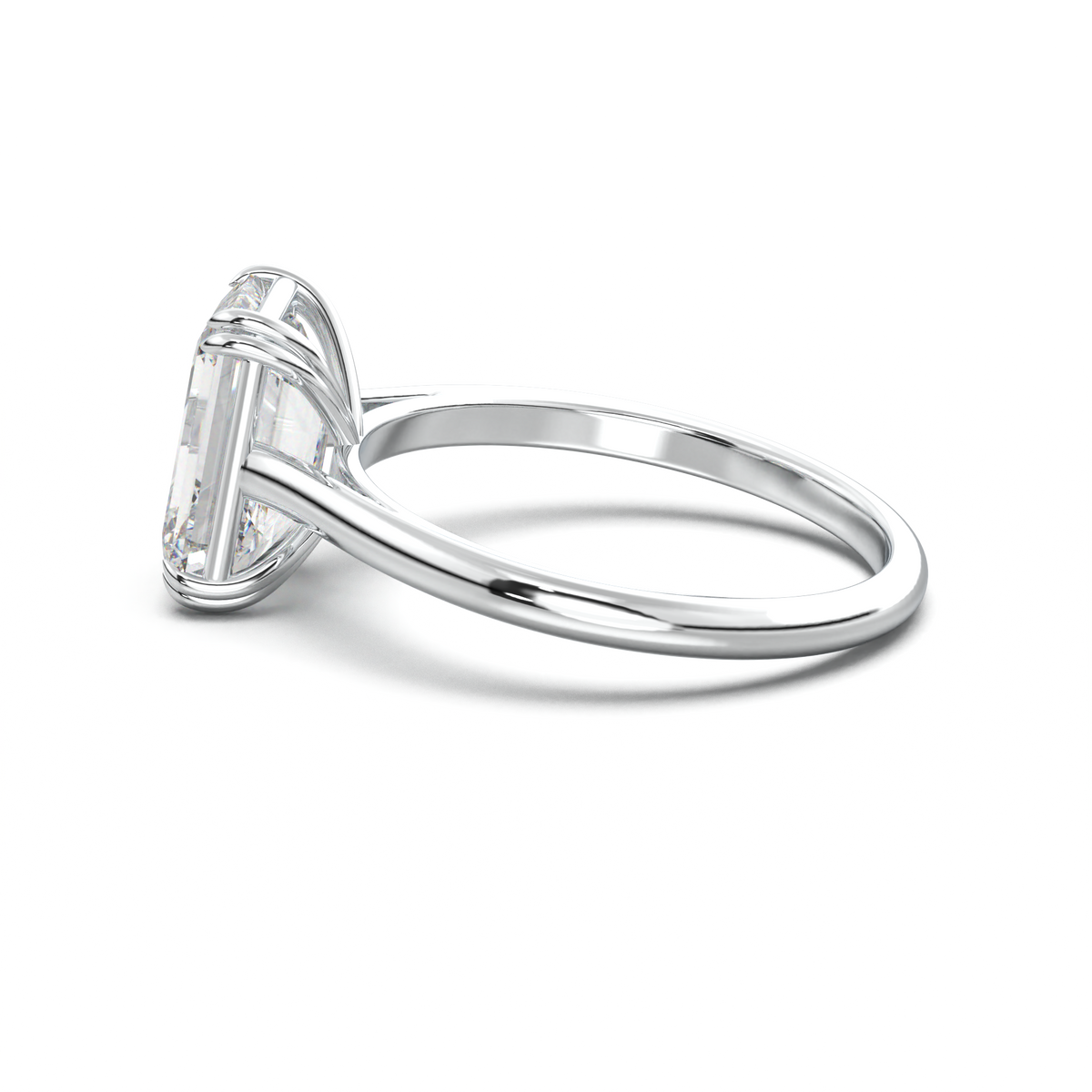 Emerald Solitaire Engagement Ring