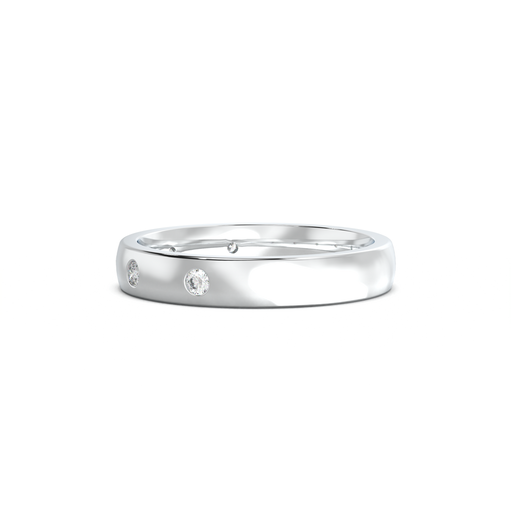 Five-Diamond Flush-Set Men's Band