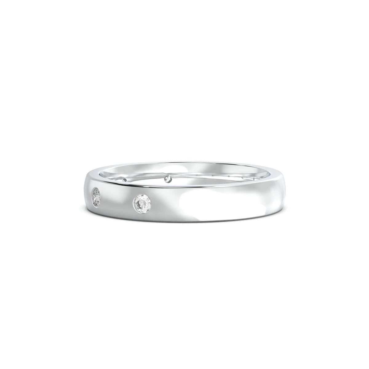 Five-Diamond Flush-Set Men's Band