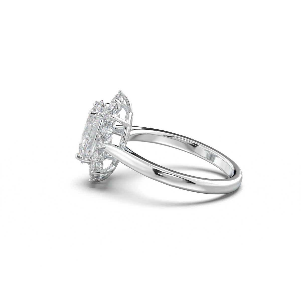 Oval Halo Engagement Ring