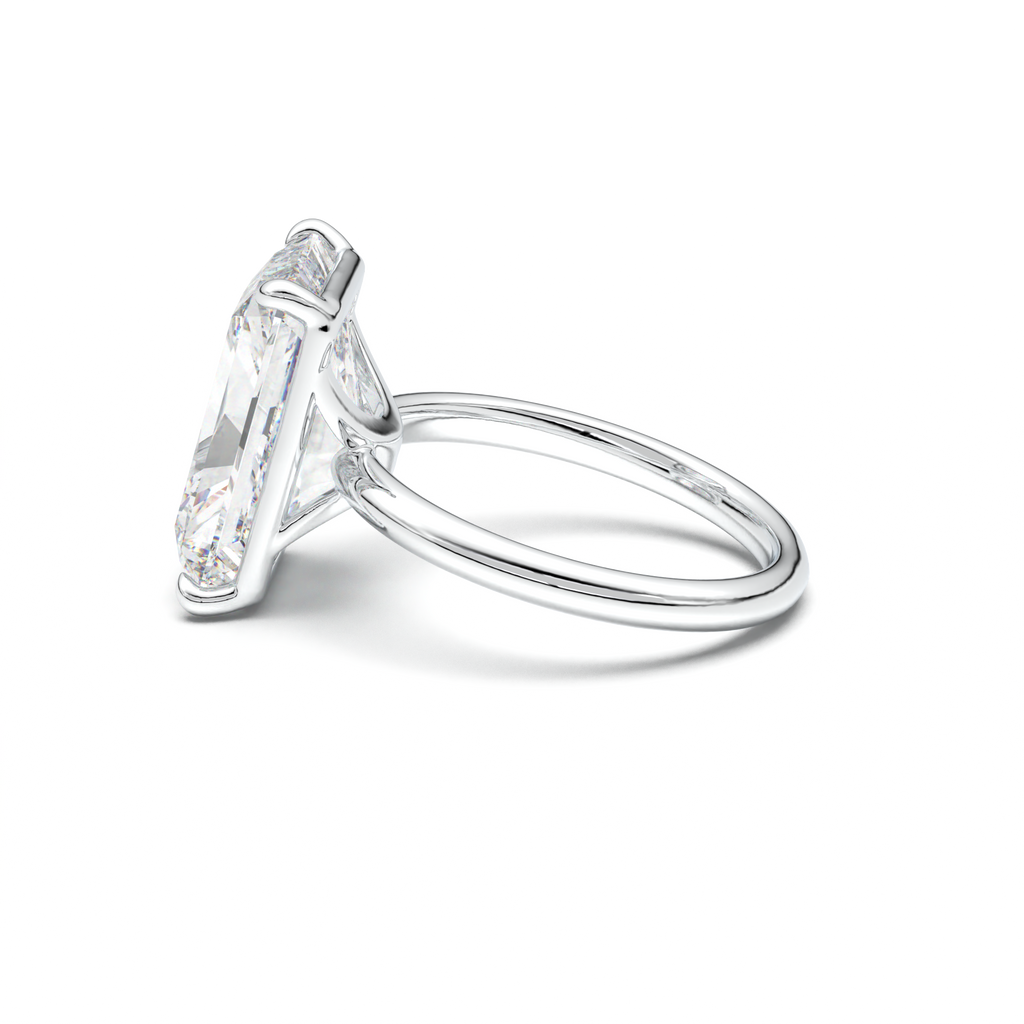 Radiant Solitaire Horseshoe Setting Engagement Ring
