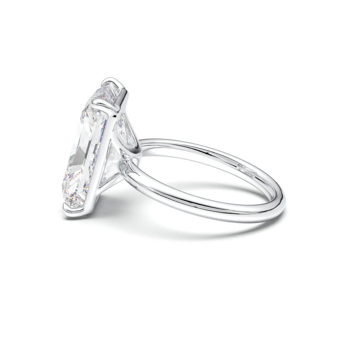 Radiant Solitaire Horseshoe Setting Engagement Ring
