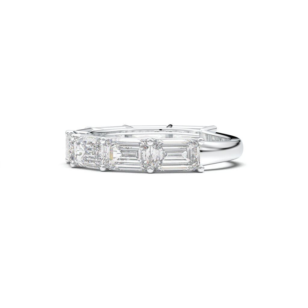 Emerald-Cut Six-Stone Wedding Band
