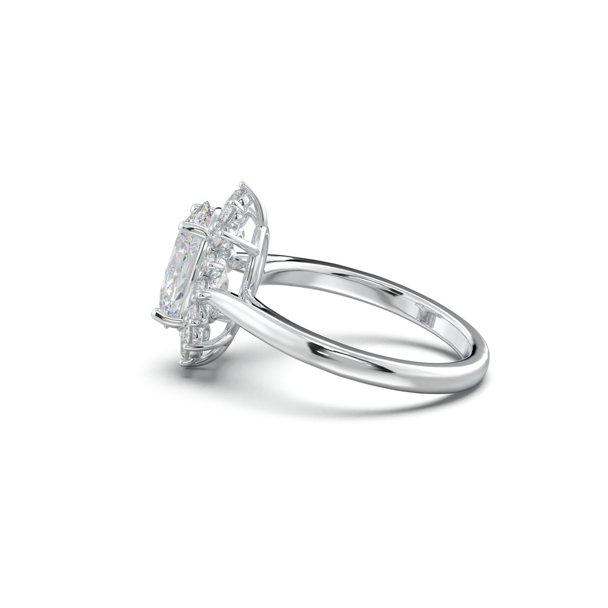 Oval Halo Engagement Ring