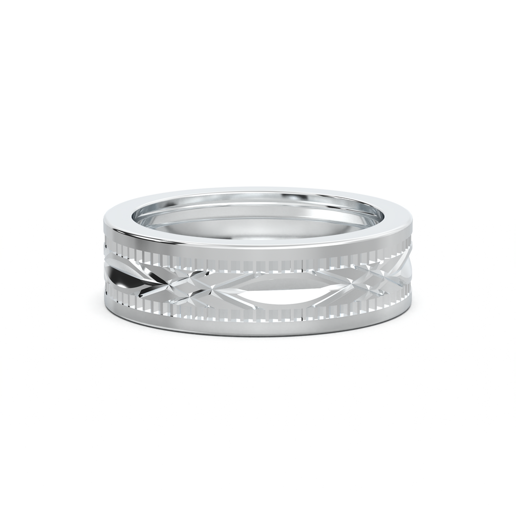 Engraved Geometric Men's Band