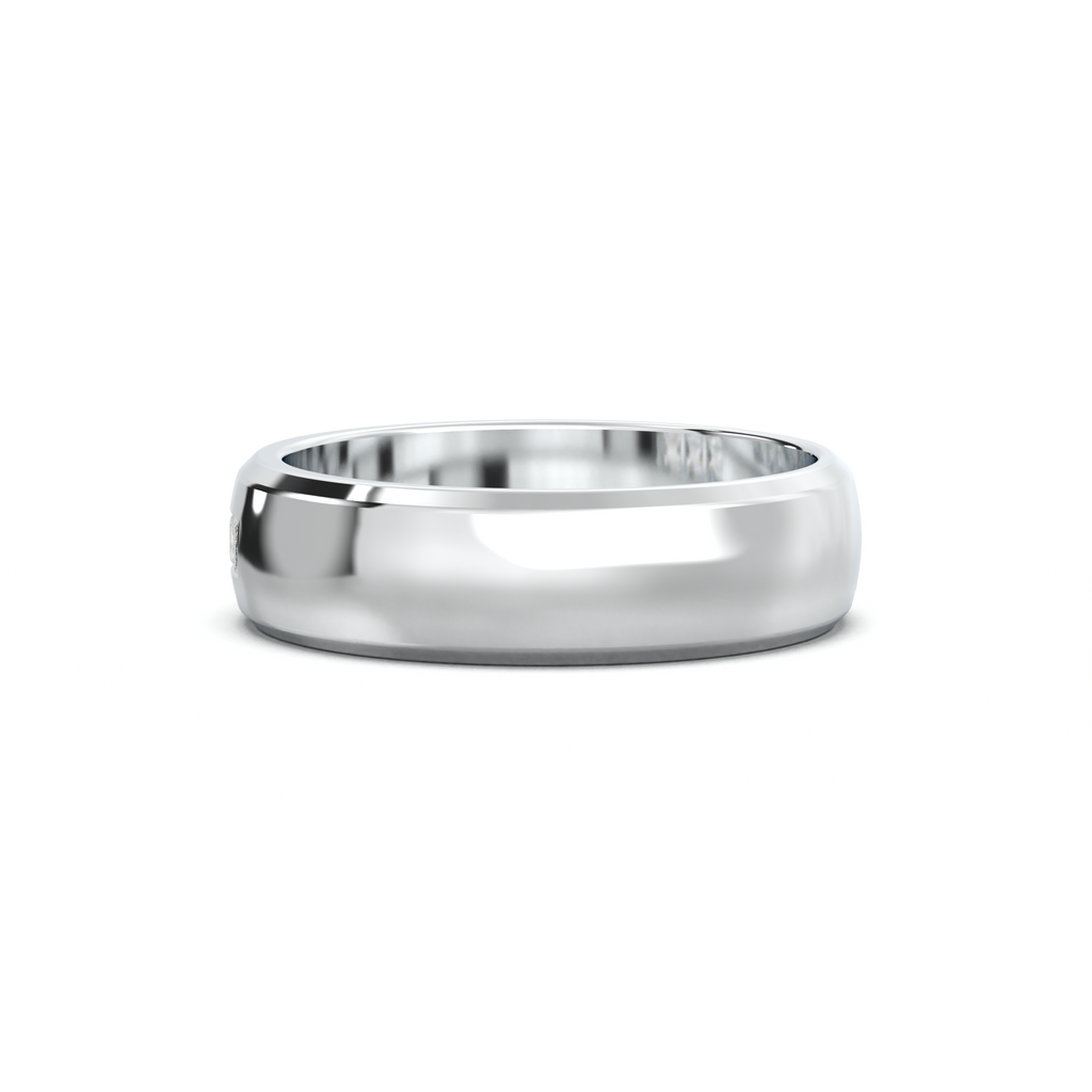 Three-Emerald Inlay Men's Band