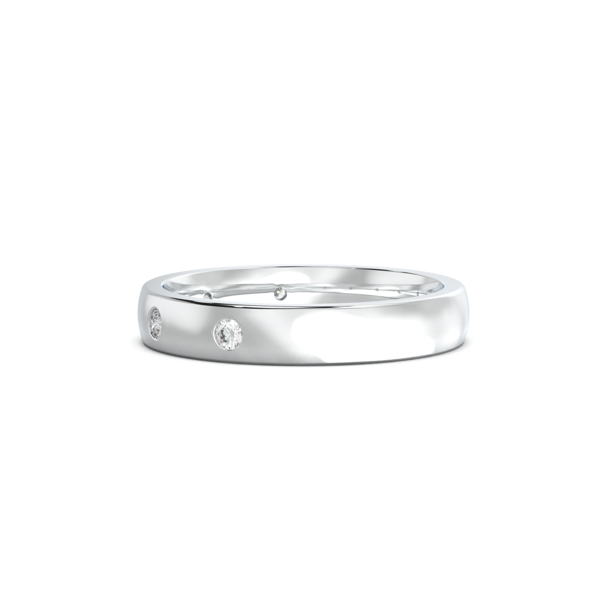 Five-Diamond Flush-Set Men's Band