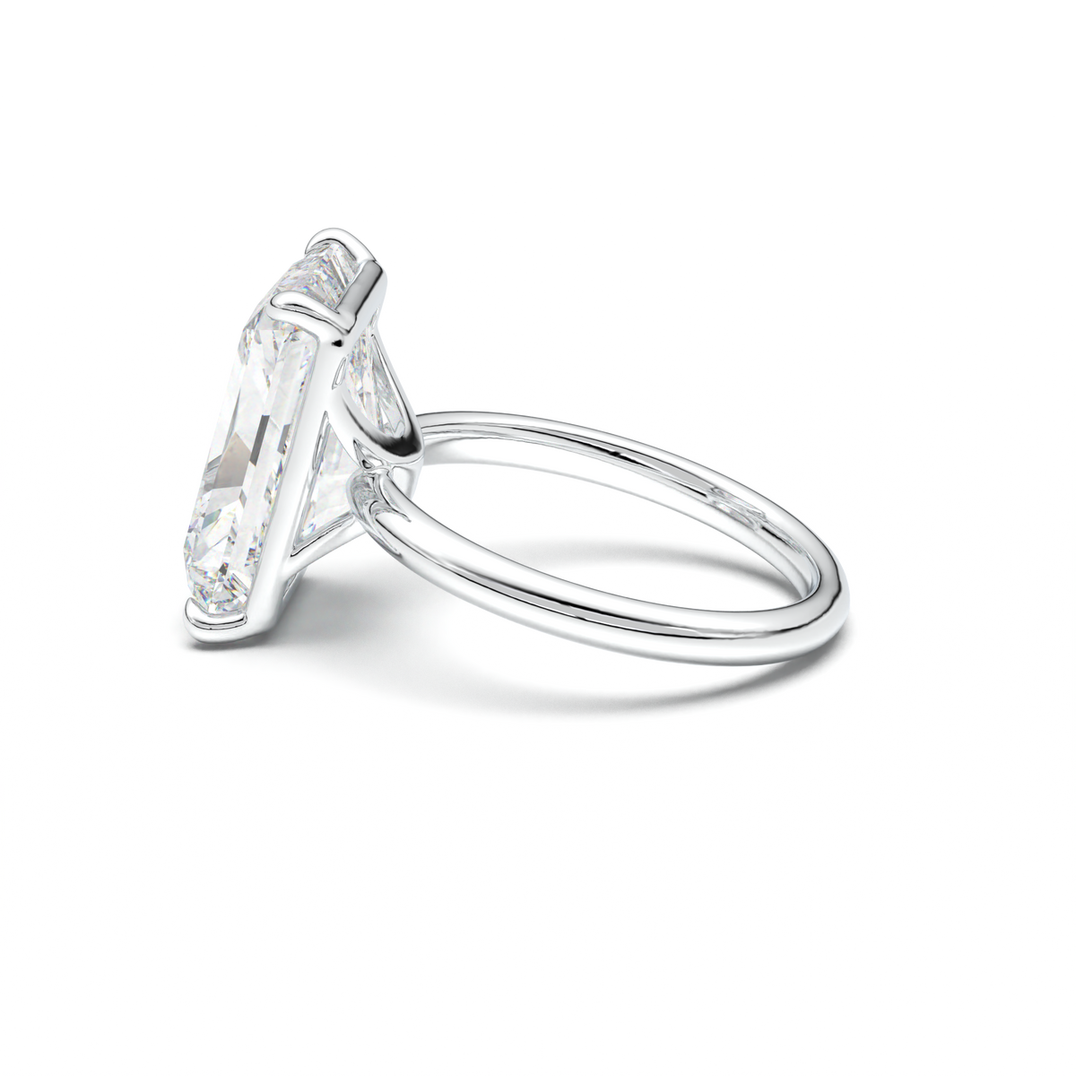 Radiant Solitaire Horseshoe Setting Engagement Ring