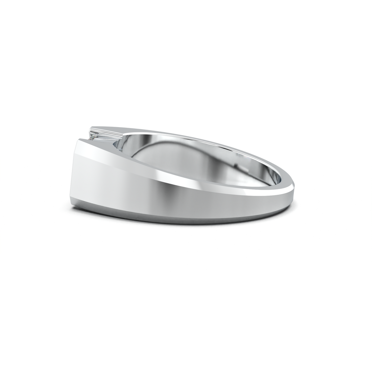 East-West Emerald Men's Ring