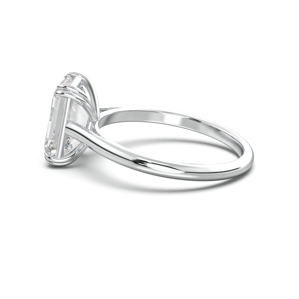 Emerald Solitaire Engagement Ring