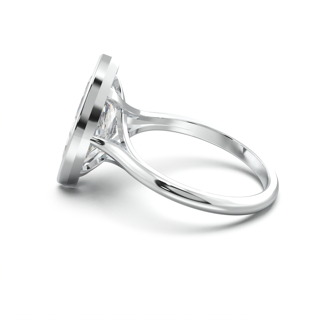 Marquise Bezel Solitaire Engagement Ring