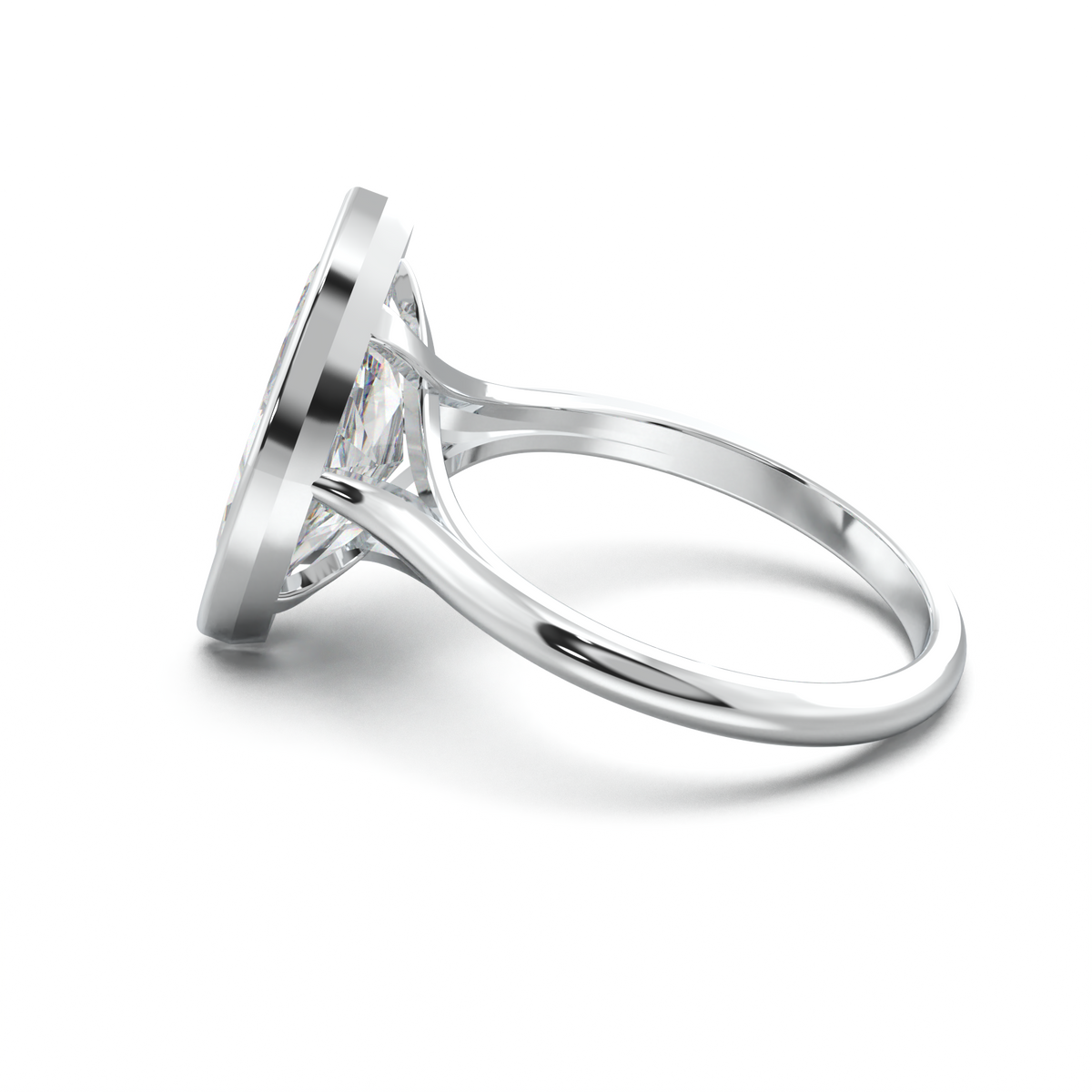 Marquise Bezel Solitaire Engagement Ring