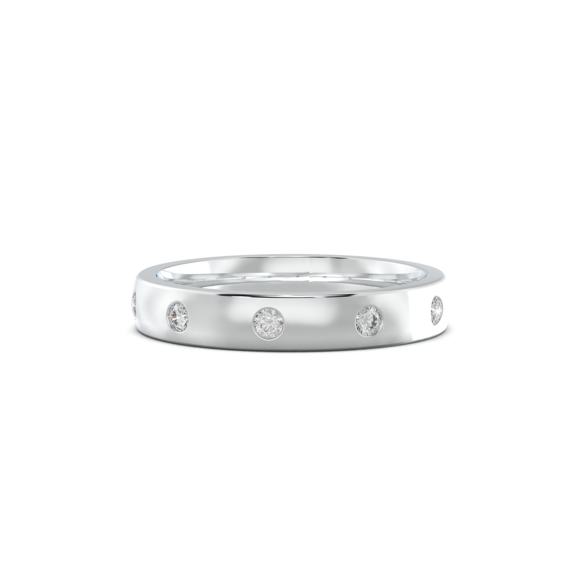 Five-Diamond Flush-Set Men's Band