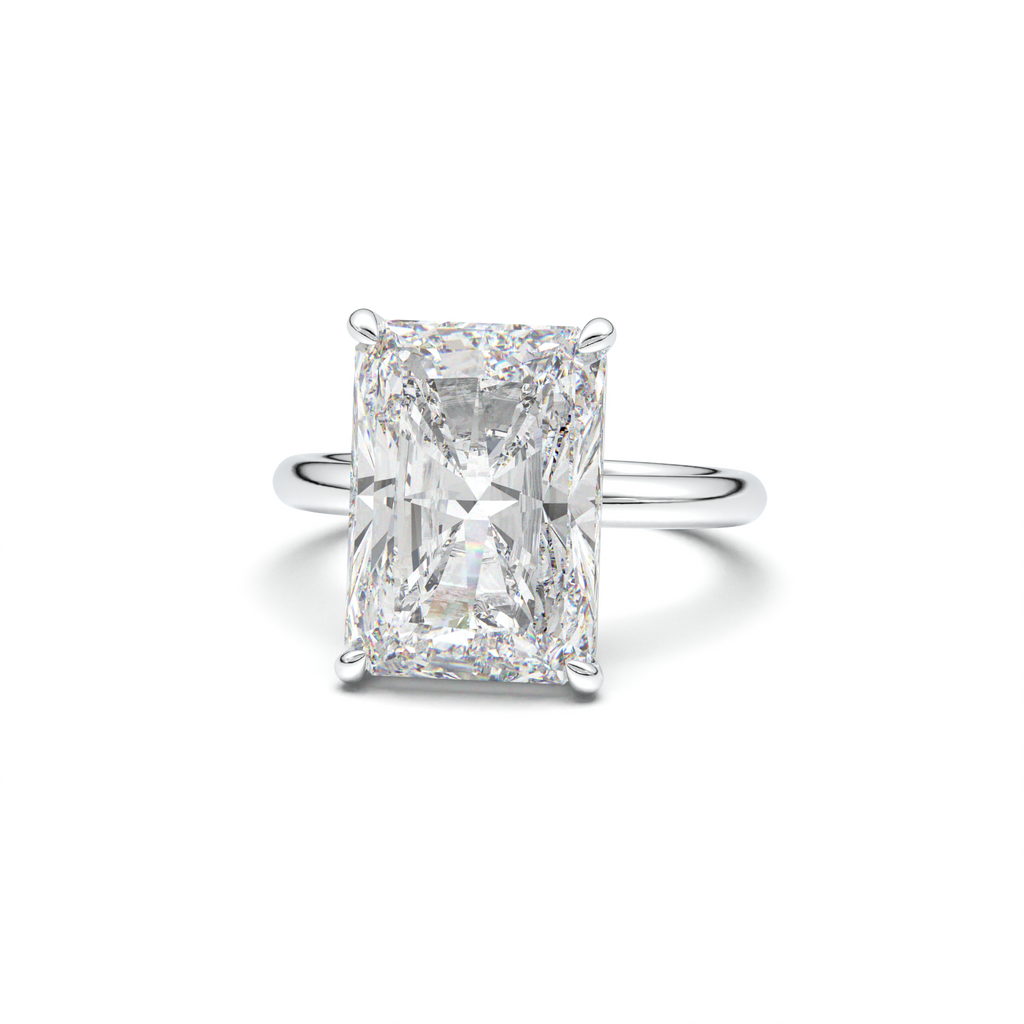Radiant Solitaire Horseshoe Setting Engagement Ring