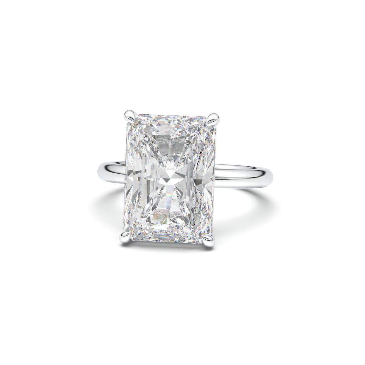 Radiant Solitaire Horseshoe Setting Engagement Ring