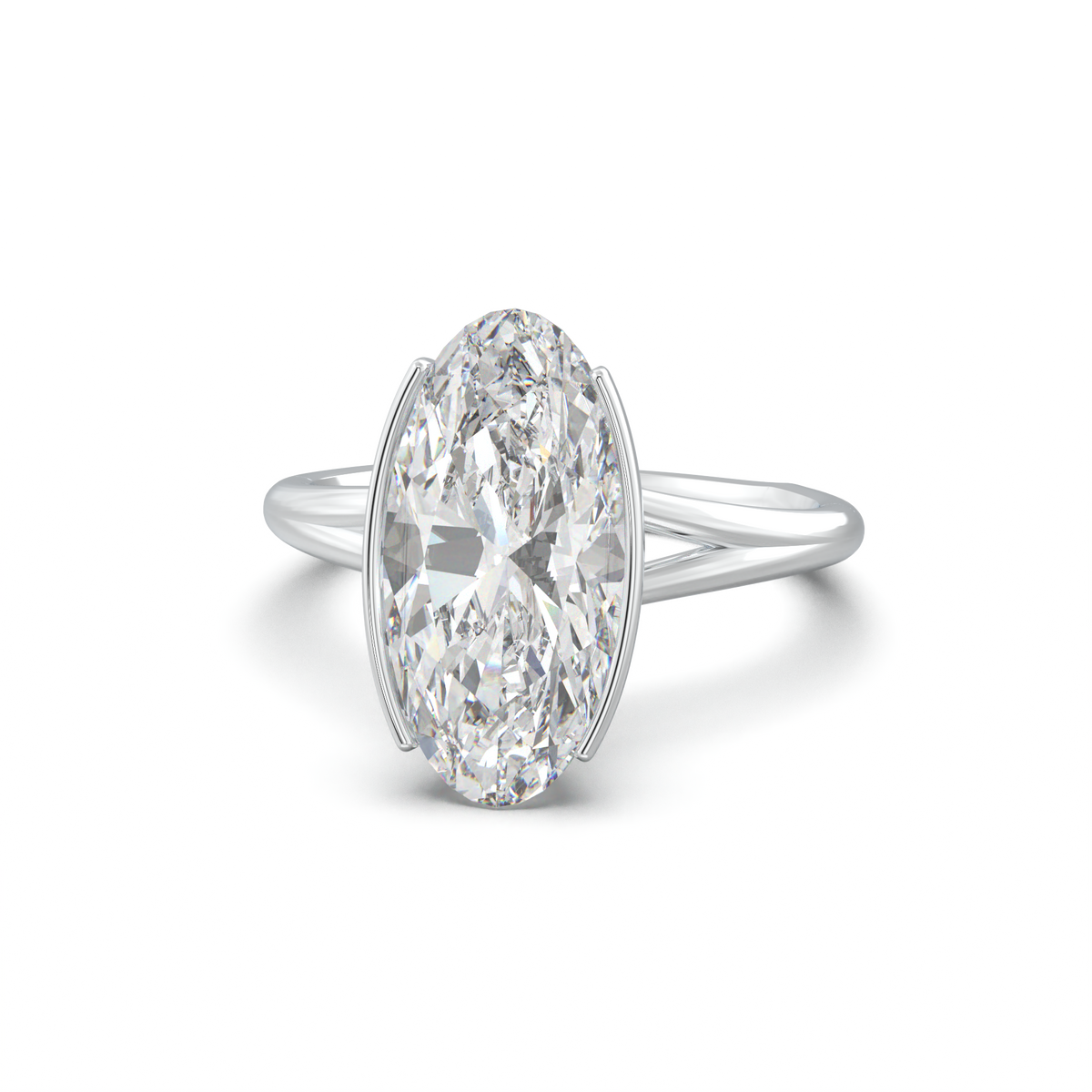 Moval Halo Pavé Engagement Ring