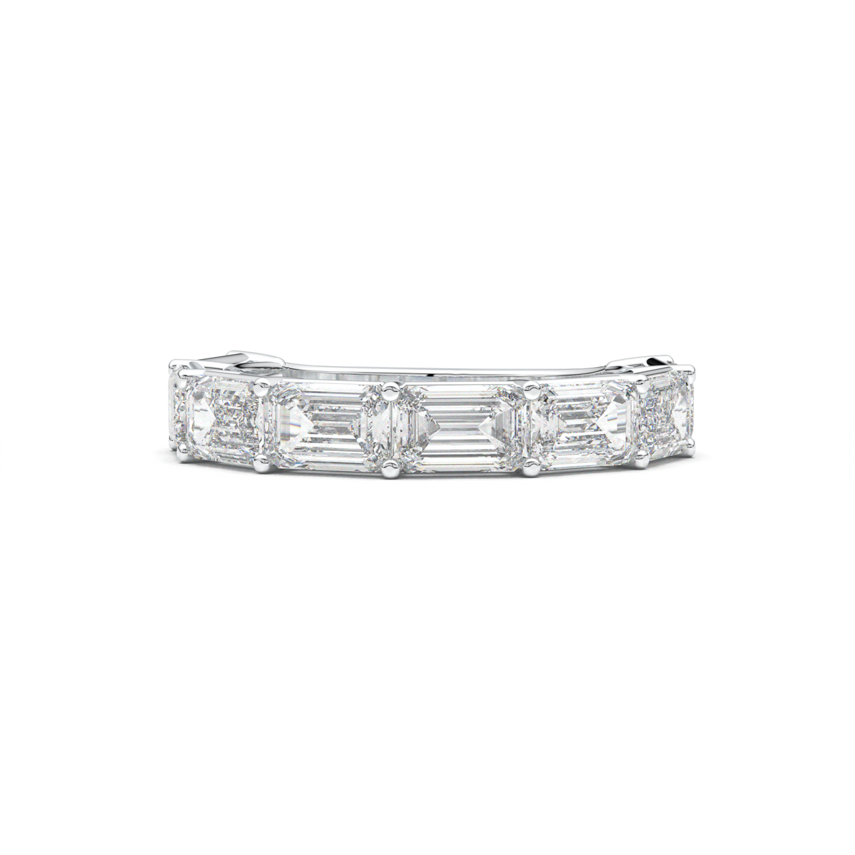Emerald-Cut Six-Stone Wedding Band