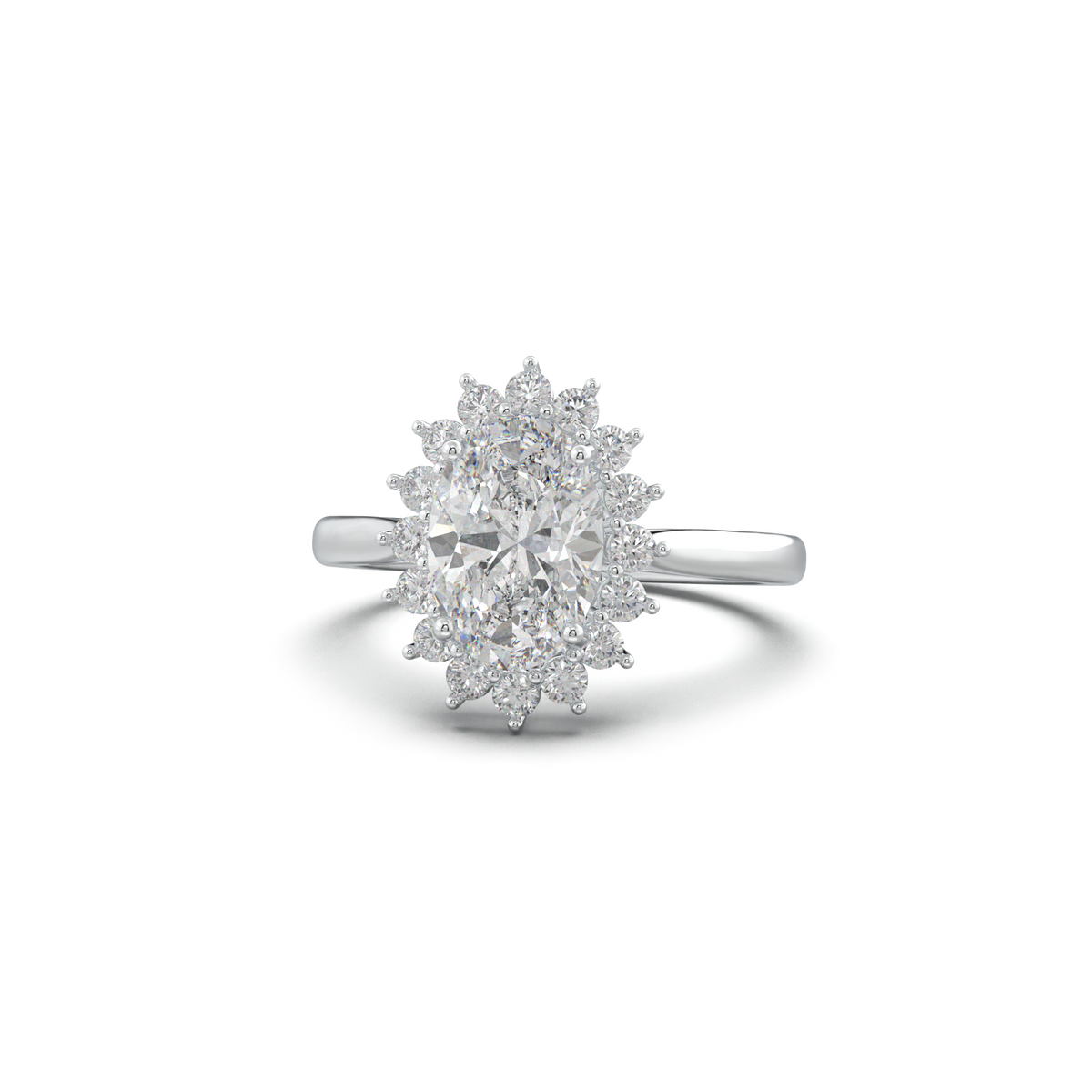 Oval Halo Engagement Ring