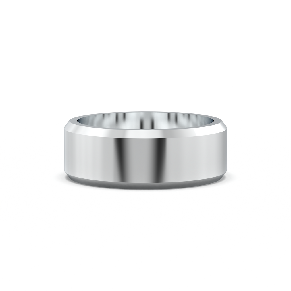Wide Beveled Men's Band
