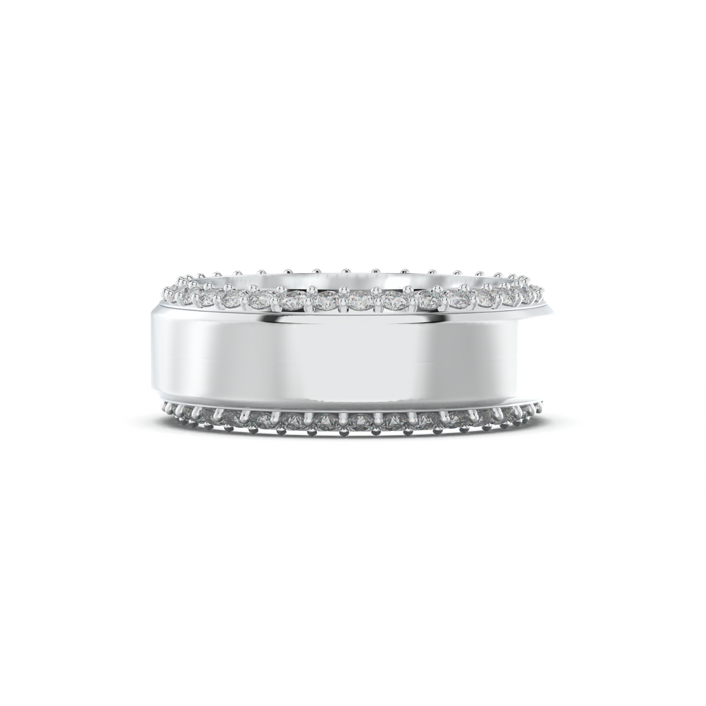 Double Pavé Edge Men's Band
