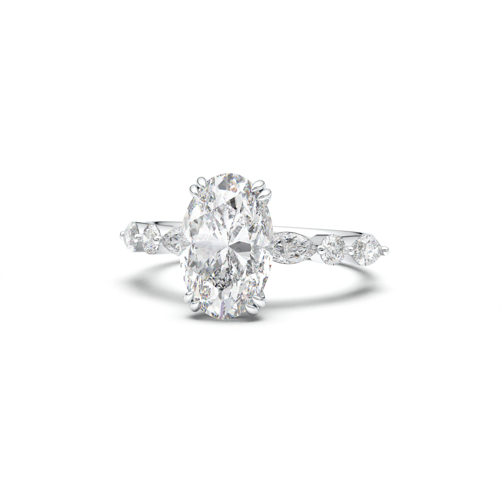 Oval Mixed-Shape Engagement Ring