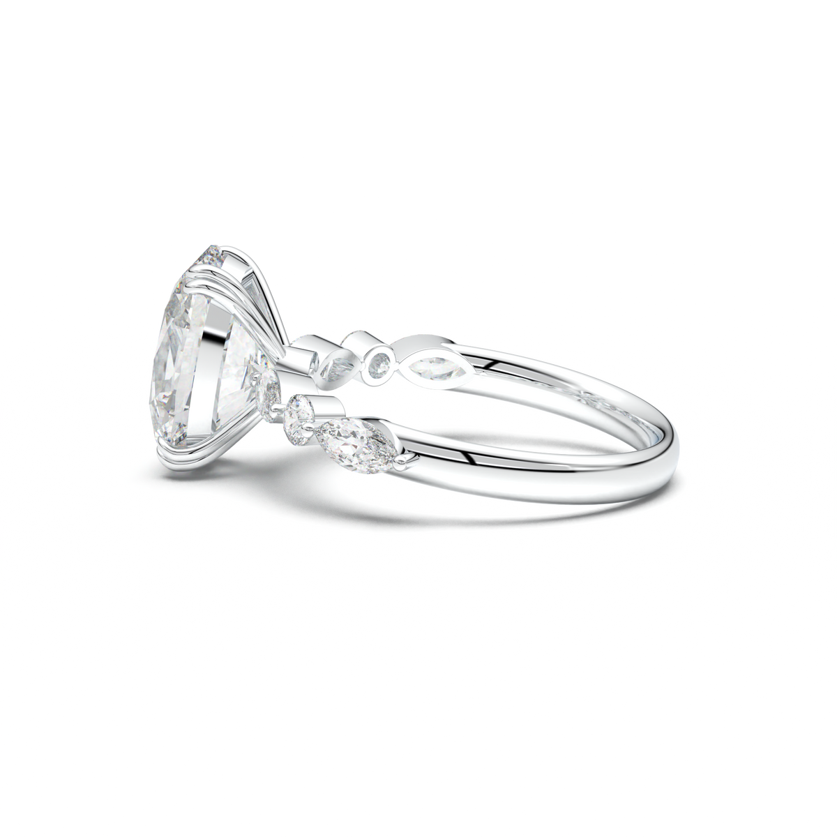 Oval Mixed-Shape Engagement Ring