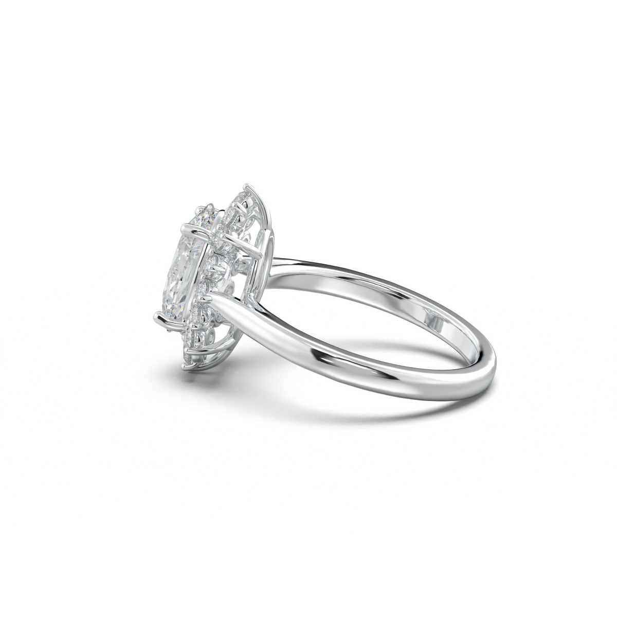 Oval Halo Engagement Ring