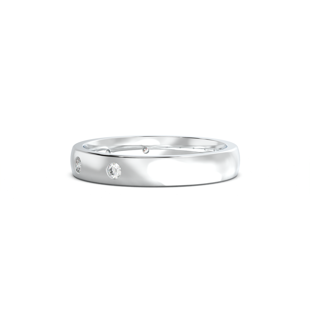 Five-Diamond Flush-Set Men's Band