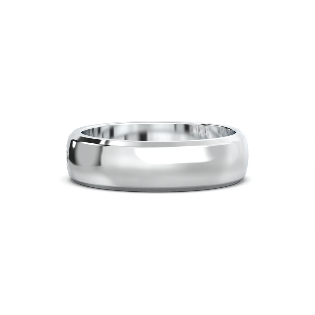 Three-Emerald Inlay Men's Band