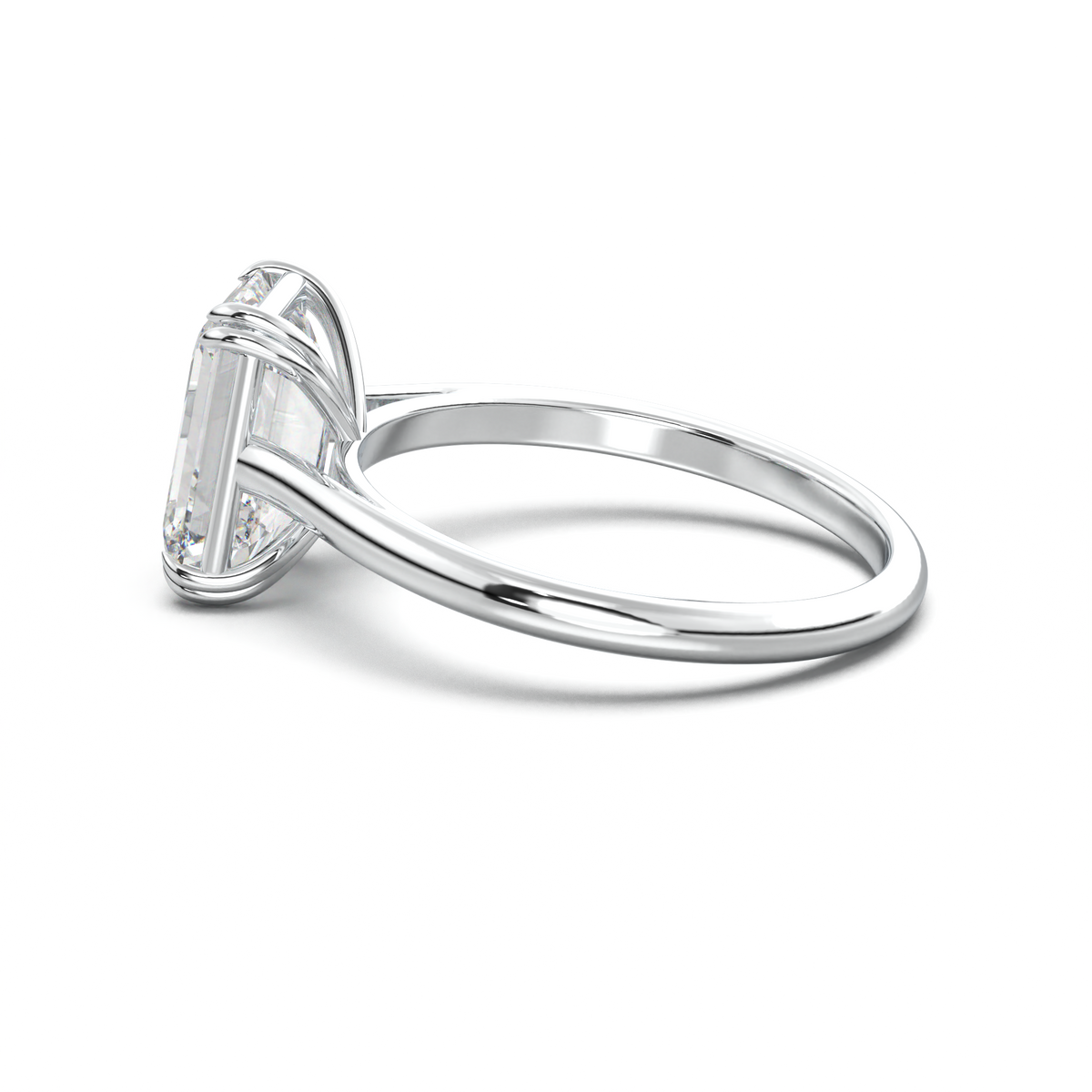 Emerald Solitaire Engagement Ring