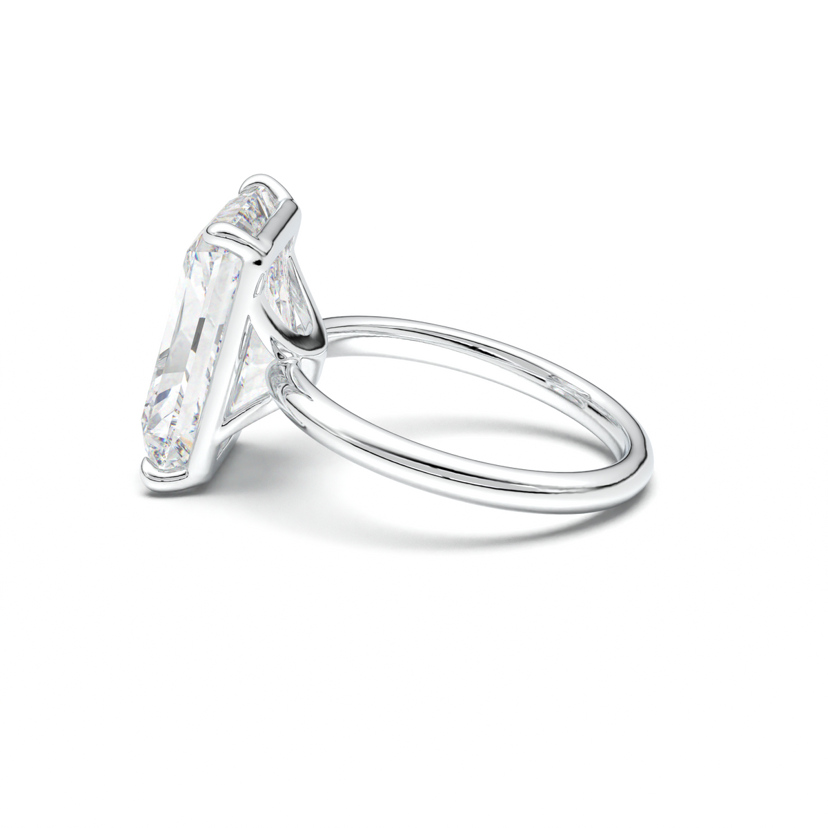 Radiant Solitaire Horseshoe Setting Engagement Ring