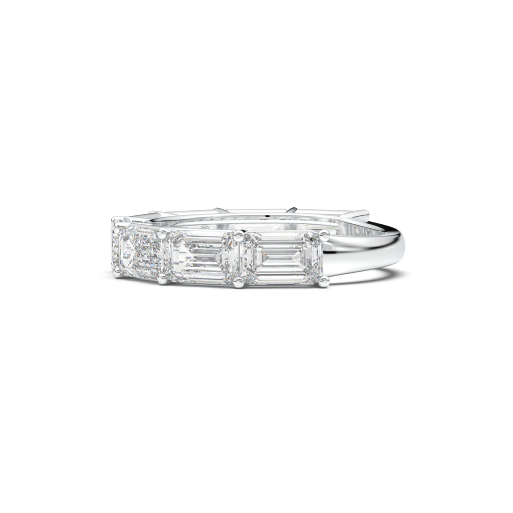 Emerald-Cut Six-Stone Wedding Band