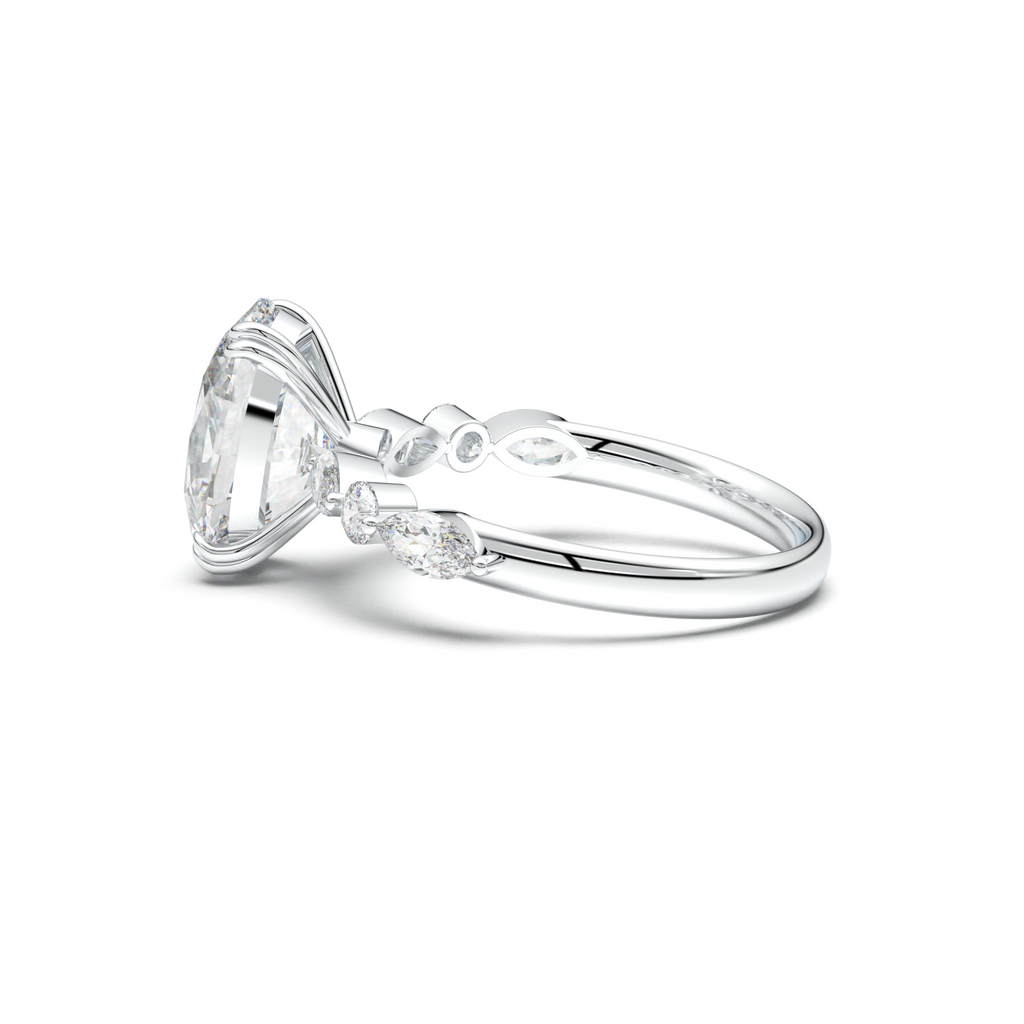 Oval Mixed-Shape Engagement Ring