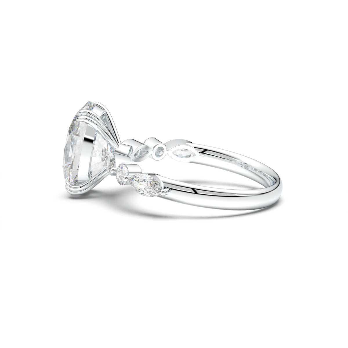 Oval Mixed-Shape Engagement Ring