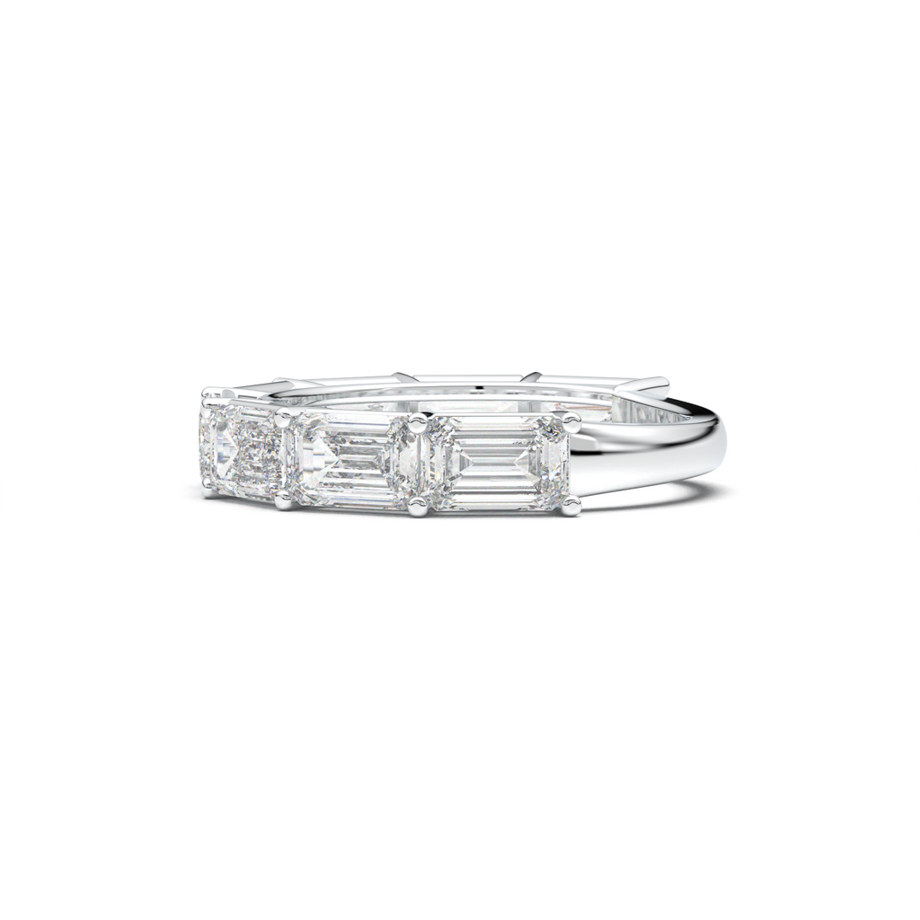 Emerald-Cut Six-Stone Wedding Band