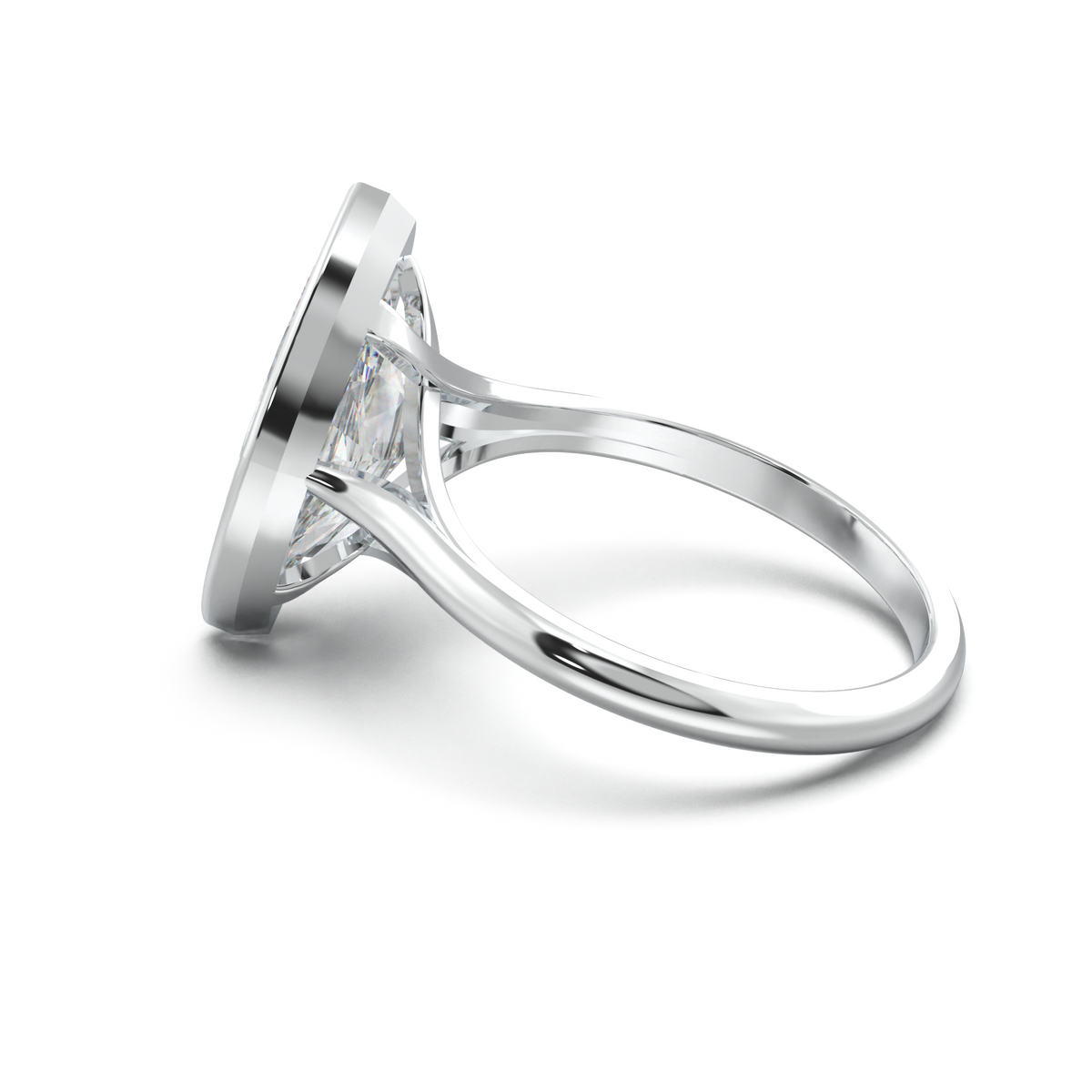 Marquise Bezel Solitaire Engagement Ring