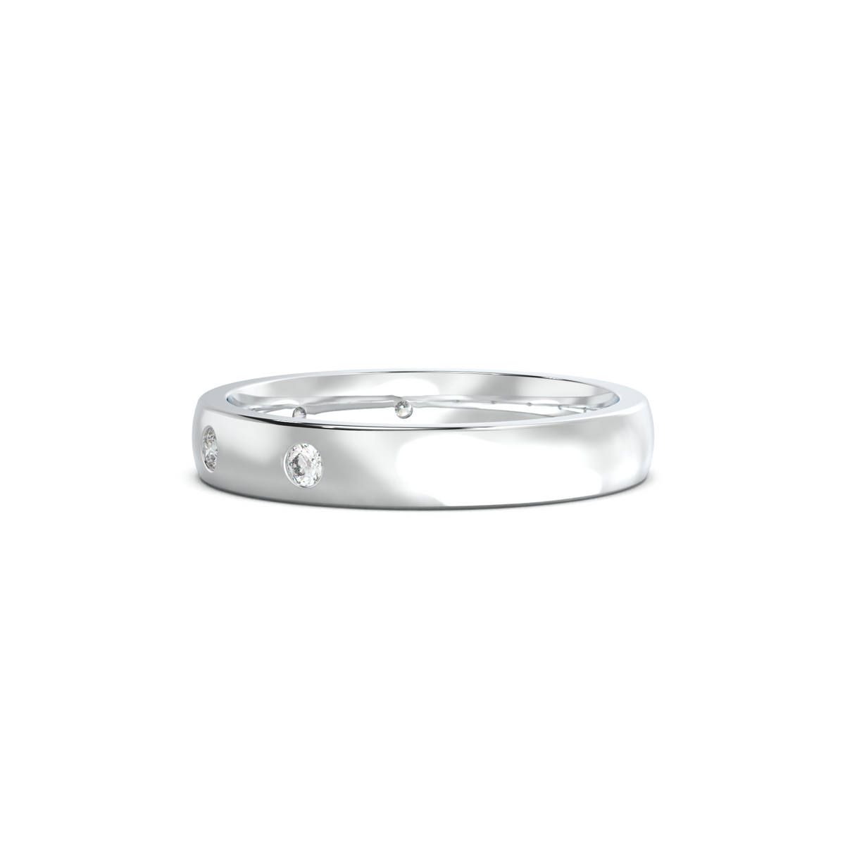 Five-Diamond Flush-Set Men's Band