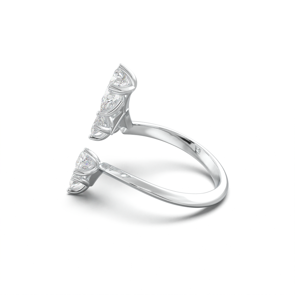 Asymmetric Mixed-Shape Diamond & Peridot Ring