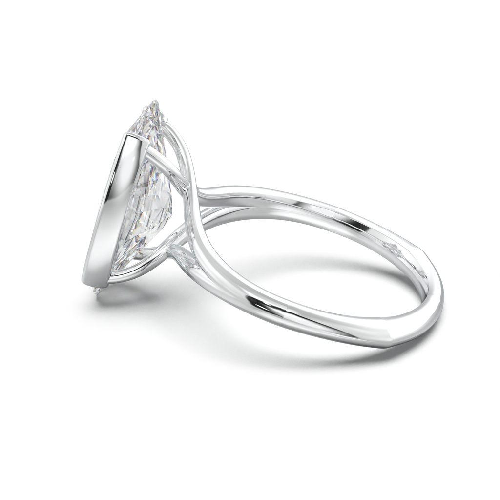Moval Halo Pavé Engagement Ring