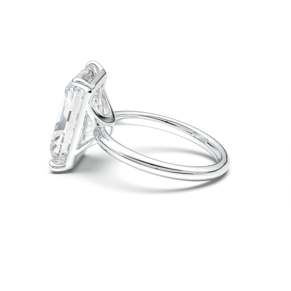 Radiant Solitaire Horseshoe Setting Engagement Ring
