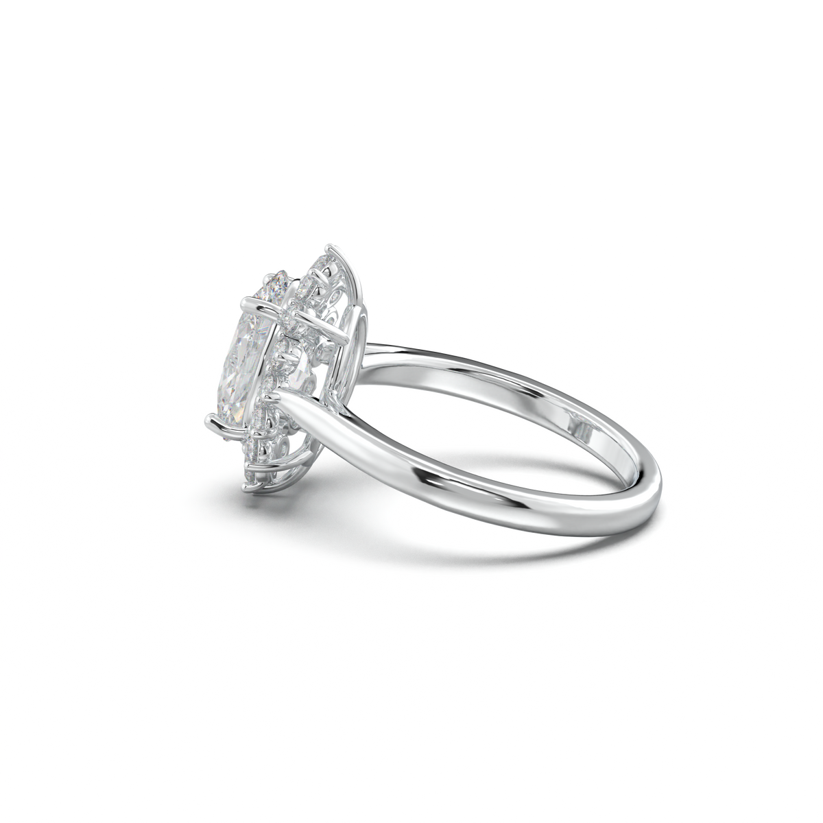 Oval Halo Engagement Ring